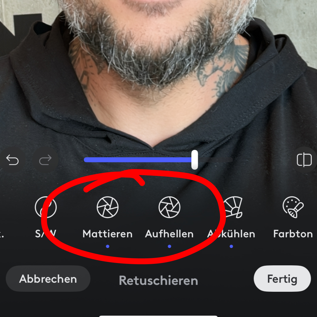 App Steuerung für Beauty Fakes