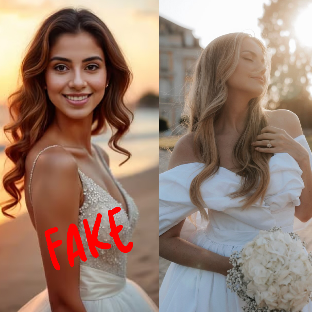 Gegenüberstellung: Real und Fake